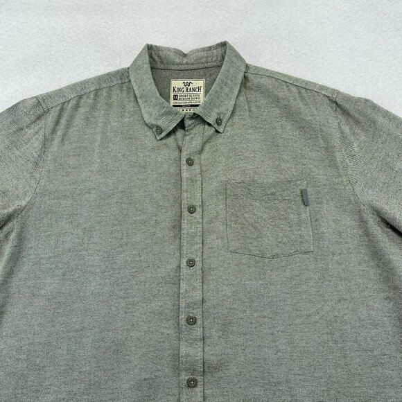 King Ranch Button Down Shirt Extra Large XL Men's Short Sleeve Western - Picture 2 of 10